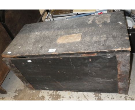 A 19th century stained pine trunk