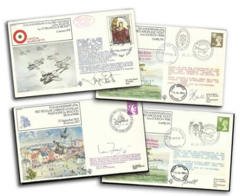 RAF Signed Cover Collection 7 in Album With Slipcase. 30+ signed covers scarce varieties from AC second Co-ordinated series. 