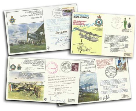 RAF Signed Cover Collection 4 in Superb Album With Slipcase. 28+ covers including rare Battle of Britain Aces, Luftwaffe aces