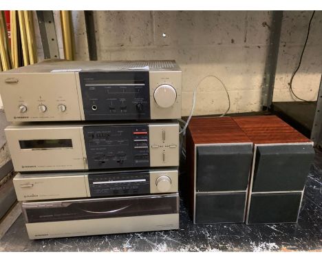 Pioneer Hifi unit including a tuner, deck, amplifier &amp; speakers