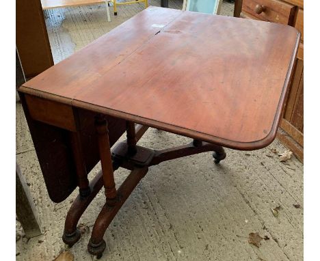 American style rocking chair, oak standard lamp &amp; a Victorian mahogany table