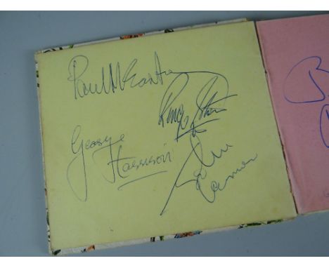 TWO 1960s AUTOGRAPH BOOKS INCLUDING THE BEATLES which have never previously been offered to the market or shown to the public
