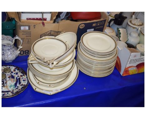 QUANTITY OF J&amp;G MEAKIN GILDED RIM PART DINNER WARES