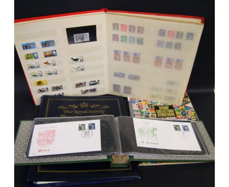 Stamp albums and first day covers. 