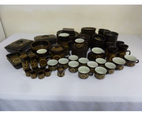 Denby Arabesque dinner service to include plates, bowls, cups, saucers and dishes  (104)