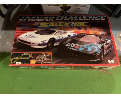 A BOXED COMPLETE SCALEXTRIC JAGUAR CHALLENGE 
