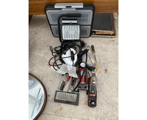 VARIOUS TOOLS - A PLANE, FOOT PUMP ETC 