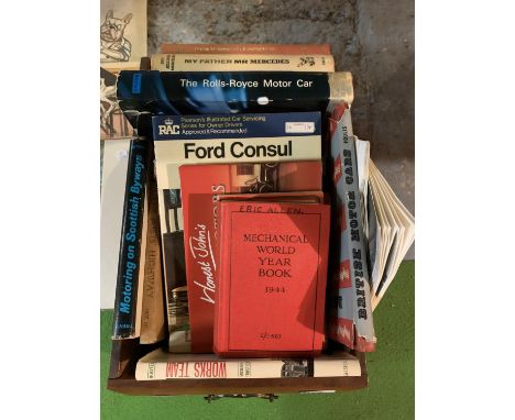 AN ASSORTMENT OF AUTOMOBILE RELATED BOOKS 