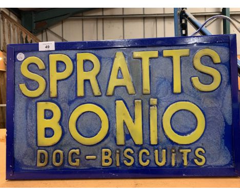 A 'SPRATTS BONIO DOG BISCUITS' ILLUMINATED  LIGHT BOX SIGN 