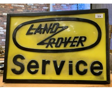 A 'LAND ROVER SERVICE' ILLUMINATED LIGHT BOX ADVERTISING SIGN 