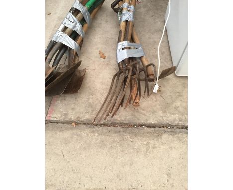 VARIOUS GARDEN TOOLS - FORKS 