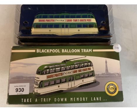 A DIE CAST MODEL OF A BLACKPOOL BALLOON TRAM 