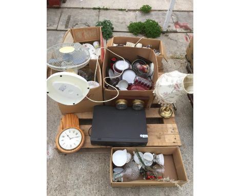 CERAMICS, BAROMETER, CLOCK, FAN ETC 