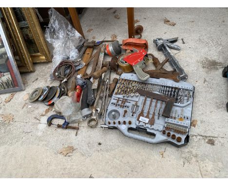 VARIOUS TOOLS - SPANNERS, DRILLS ETC 
