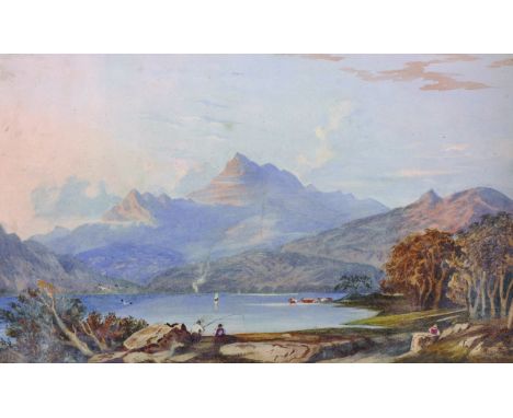 Attributed to John Varley (1778-1842) British. 'Mount Snowdon', Watercolour, Unframed, 9.5" x 15.25", together with , Attribu