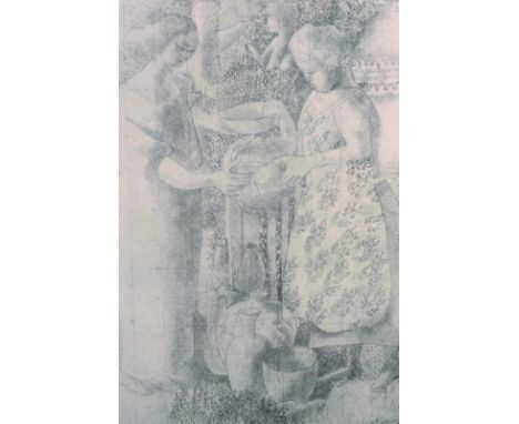 After Stanley Spencer (1891-1959) British. 'Disciples at The Gate', Photolithograph, Inscribed, Dated 19.4.73 and numbered 33