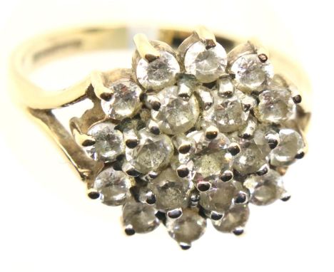 9ct gold dress ring, size L. P&amp;P Group 1 (£14+VAT for the first lot and £1+VAT for subsequent lots) 