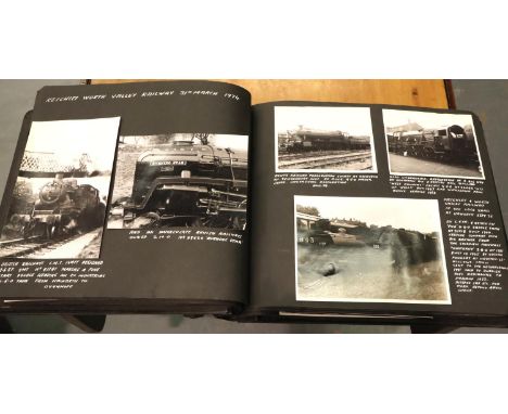 Album of 15 x 7 steam train photographs 1964 onwards but mainly post 1968 specials. P&amp;P Group 1 (£14+VAT for the first lo