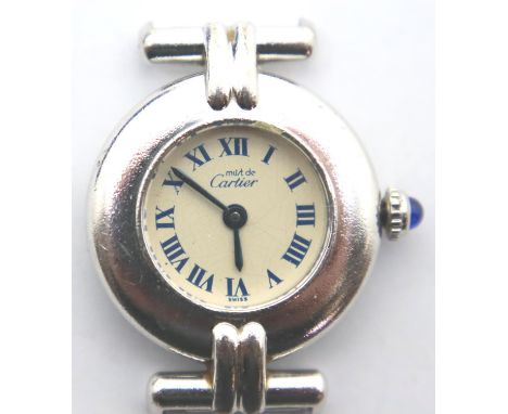 Hallmarked silver Cartier ladies wristwatch, CC614330 1903.  P&P Group 1 (£14+VAT for the first lot and £1+VAT for subsequent