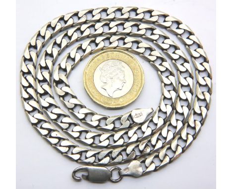 Silver neck chain, L: 55 cm, 30g. P&amp;P Group 1 (£14+VAT for the first lot and £1+VAT for subsequent lots) 