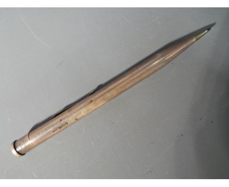 A George VI silver hallmarked Yard - O - Led propelling pencil with engine turned decoration, London assay 1946.