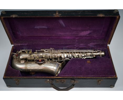A vintage Alex Smith Sioma saxophone, circa 1930s