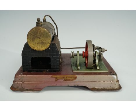 A Fleischmann small horizontal live steam engine, 18 cm x 15 cm