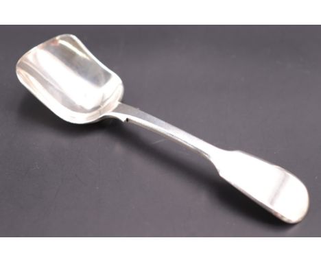 A George IV silver fiddle pattern caddy spoon, WC, London, 1829