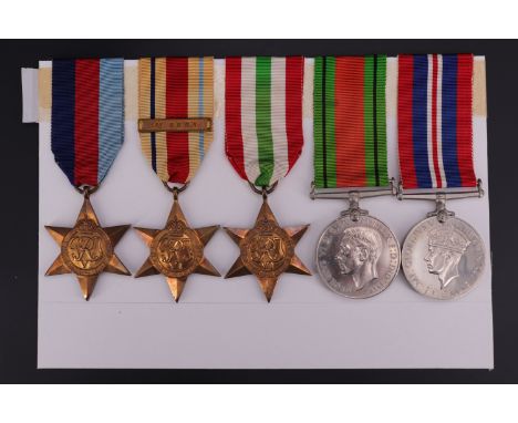 A Second World War campaign medal group including Africa Star with 1st Army clasp