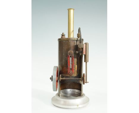 A Burnac "Vulcan" vertical live steam engine, circa late 1940s, 23 cm