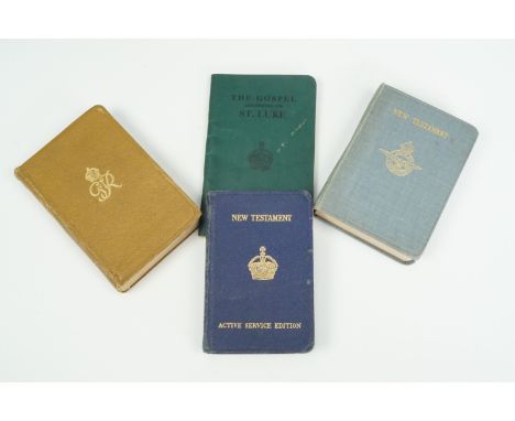 Four Second World War army / RAF pocket New Testaments