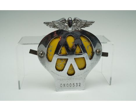 A vintage AA bumper badge