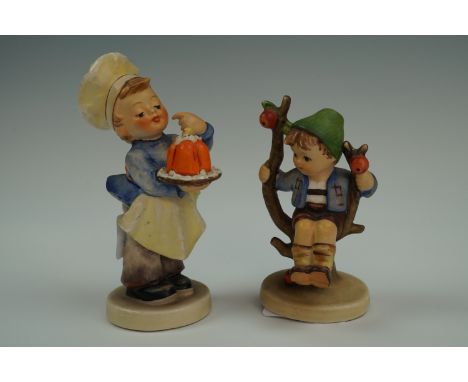Hummel figurines "The Baker" and "Apple Tree Boy"