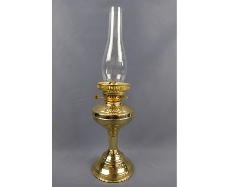 A contemporary Nauticalia brass oil lamp, 31 cm excluding funnel