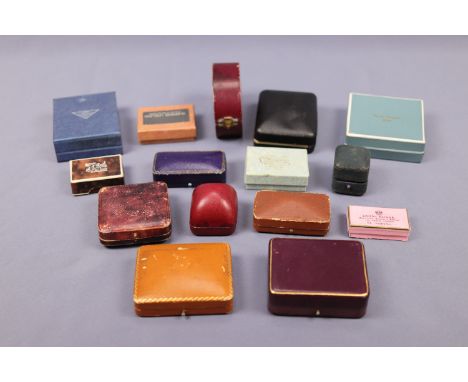 A quantity of largely antique and vintage Scottish jewellery boxes including an early 20th Century bangle case and an early O