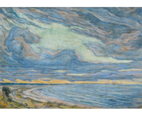 Theodor Schultze-Jasmer (Oschatz 1888 - Prerow 1975). An der Ostsee. 1943. Pastell. 35 x 48,5 cm. Ungerahmt. R. u. sign. und 