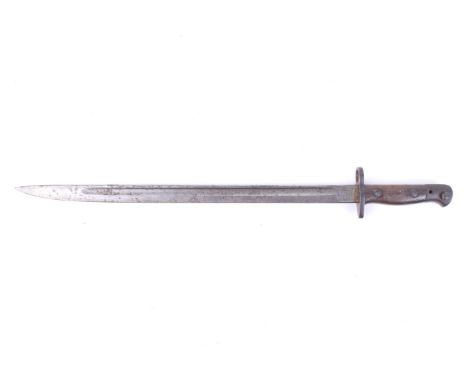 A WWI Wilkinson 1907 pattern bayonet. Dated ? 16, with military arrow, X bend-test mark and three inspector's marks. Blade L4