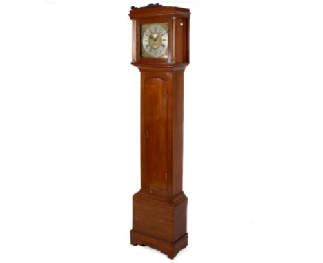 A 19th Century 'Wilson, Kendal' mahogany 30hr longcase clock. brass dial, silvered chapter ring, Roman and Arabic numerals, d
