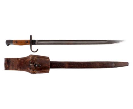A British Sanderson 1907 pattern bayonet. Dated March 1909, with military arrow, X bend-test mark and three inspector's marks