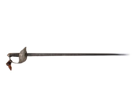 A Victorian 1897 pattern infantry officer's sword by Wilkinson. With pierced cypher and floral decoration to the guard, the b