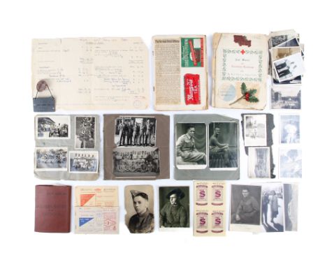 A collection of WWII ephemera from German war camps. Compiled by Lance Corporal W N Thorne whilst in the German work camp 110