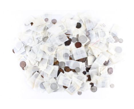 A large group of English coins. Mainly 20th century with good quantity of pre 1947 silver plus other nickel and bronze coins 