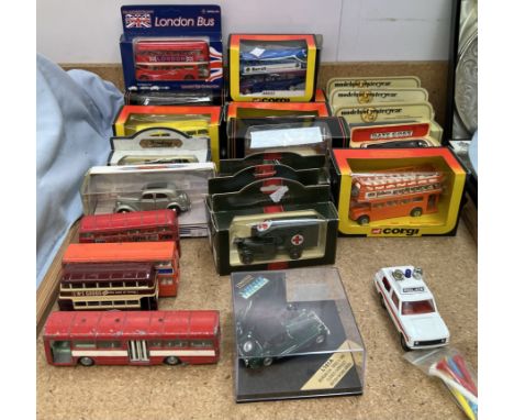 A Dinky 1950 Ford V8 Pilot together with other Dinky and Corgi model vehicles, Models of Yesteryear, Days Gone etc 