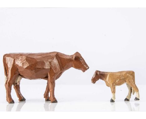 wooden brown standing —6in. (15cm.) long and lighter brown calf