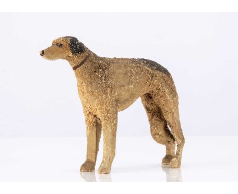 wooden painted light brown and black with textured finish —3 3/4in. (10cm.) long