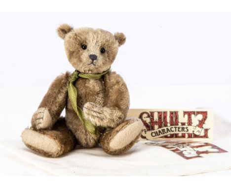 by Paula Strethill Smith,1 of 5, with light brown mohair, in original fabric bag with card certificate --4 1/2in. (11.5cm.) h