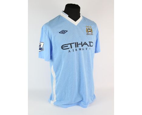 Manchester City Football club, Balotelli (No.45) Match worn home shirt in the 2011-2012 season, 3-2 win against Spurs on 22nd