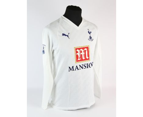 Tottenham Hotspur Football club, Defoe (No.18) 125th Anniversary, Season Worn Premiership shirt from 2007-2008, L/S. Provenan