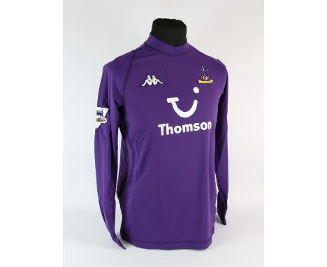 Tottenham Hotspur Football club, Simon Davies (No.29) Premiership Season shirt rare 3rd kit from 2003-2004, L/S. Season Worn.