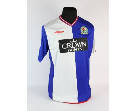 Blackburn Rovers Football club, Hoilett (No.23) Match worn 2009-2010 home Shirt, 2-0 defeat to Spurs on the 19th December 200